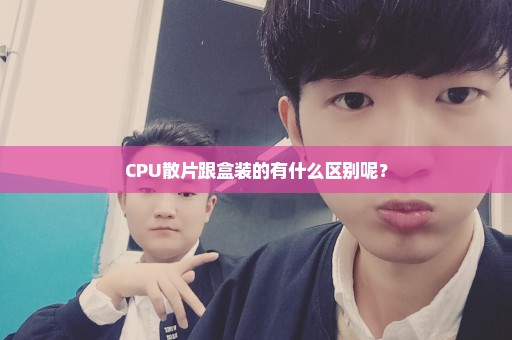 CPU散片跟盒装的有什么区别呢？