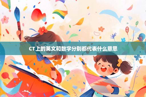 CT上的英文和数字分别都代表什么意思