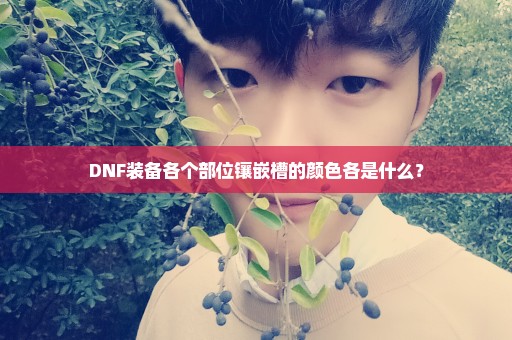 DNF装备各个部位镶嵌槽的颜色各是什么？