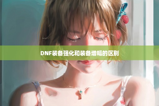 DNF装备强化和装备增幅的区别