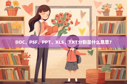 DOC、PSF、PPT、XLS、TXT分别是什么意思？