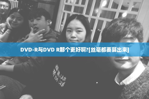 DVD-R与DVD+R那个更好啊?[丝毫都要算出来]