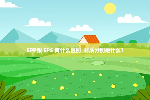 EPP跟 EPS 有什么区别  材质分别是什么？