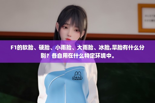 F1的软胎、硬胎、小雨胎、大雨胎、冰胎,旱胎有什么分别？各自用在什么特定环境中。
