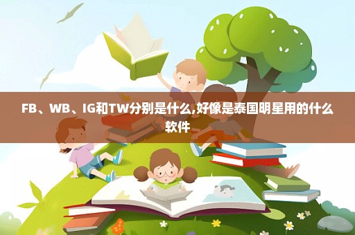 FB、WB、IG和TW分别是什么,好像是泰国明星用的什么软件