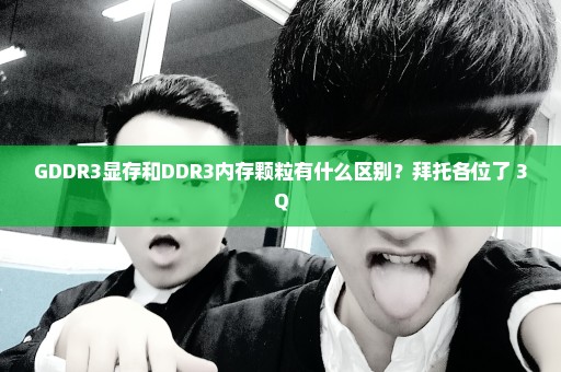 GDDR3显存和DDR3内存颗粒有什么区别？拜托各位了 3Q