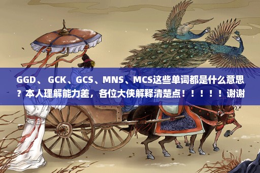 GGD、 GCK、GCS、MNS、MCS这些单词都是什么意思？本人理解能力差，各位大侠解释清楚点！！！！！谢谢
