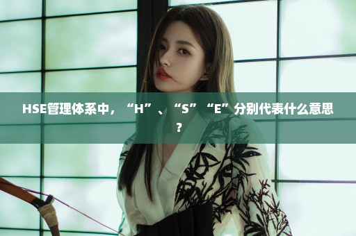 HSE管理体系中，“H”、“S”“E”分别代表什么意思？