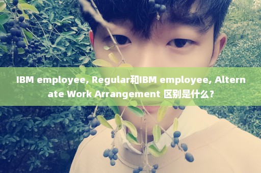 IBM employee, Regular和IBM employee, Alternate Work Arrangement 区别是什么？