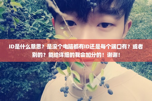 ID是什么意思？是没个电脑都有ID还是每个端口有？或者别的？能给详细的我会加分的！谢谢！