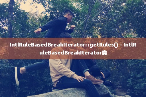 IntlRuleBasedBreakIterator::getRules() - IntlRuleBasedBreakIterator类