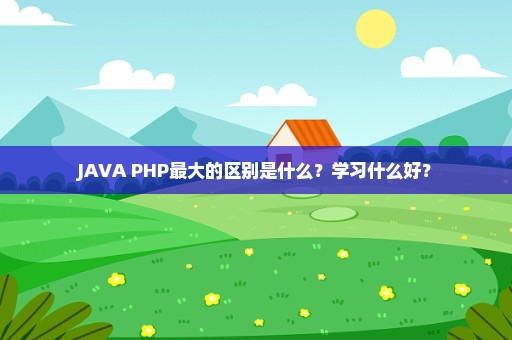 JAVA PHP最大的区别是什么？学习什么好？