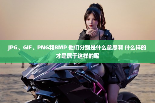 JPG、GIF、PNG和BMP 他们分别是什么意思啊 什么样的才是属于这样的呢