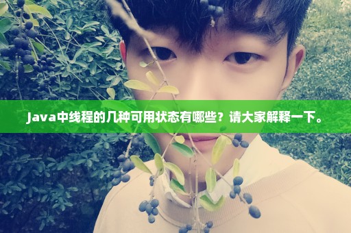 Java中线程的几种可用状态有哪些？请大家解释一下。