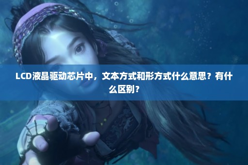 LCD液晶驱动芯片中，文本方式和形方式什么意思？有什么区别？