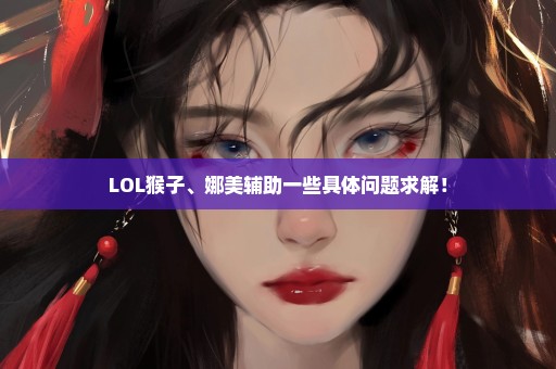 LOL猴子、娜美辅助一些具体问题求解！