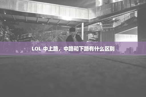 LOL 中上路，中路和下路有什么区别