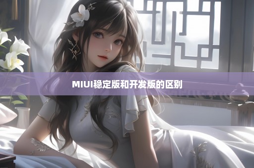 MIUI稳定版和开发版的区别