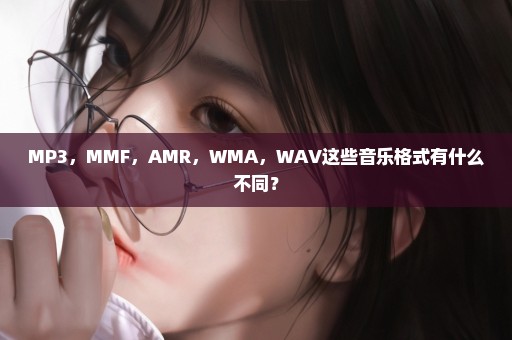 MP3，MMF，AMR，WMA，WAV这些音乐格式有什么不同？