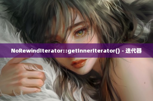 NoRewindIterator::getInnerIterator() - 迭代器
