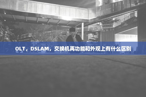 OLT，DSLAM，交换机再功能和外观上有什么区别