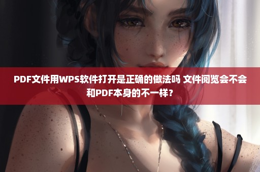 PDF文件用WPS软件打开是正确的做法吗 文件阅览会不会和PDF本身的不一样？
