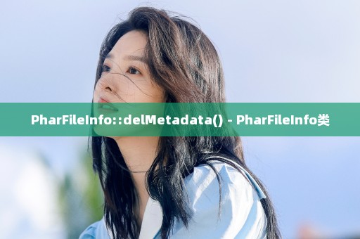 PharFileInfo::delMetadata() - PharFileInfo类