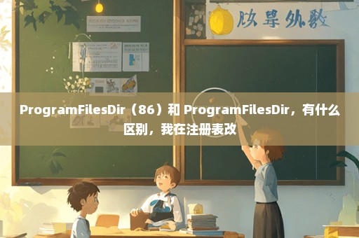 ProgramFilesDir（86）和 ProgramFilesDir，有什么区别，我在注册表改
