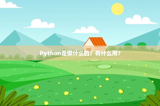 Python是做什么的？有什么用？