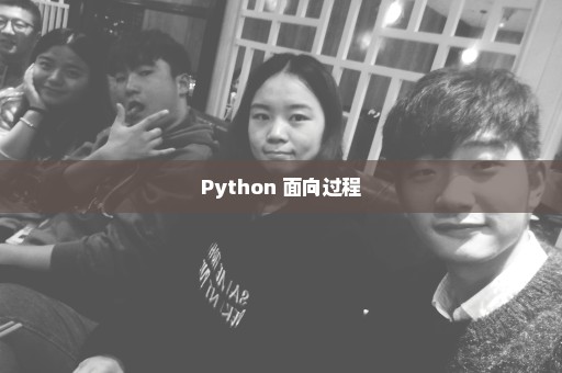 Python 面向过程