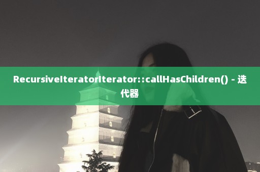 RecursiveIteratorIterator::callHasChildren() - 迭代器