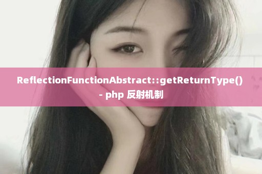 ReflectionFunctionAbstract::getReturnType() - php 反射机制