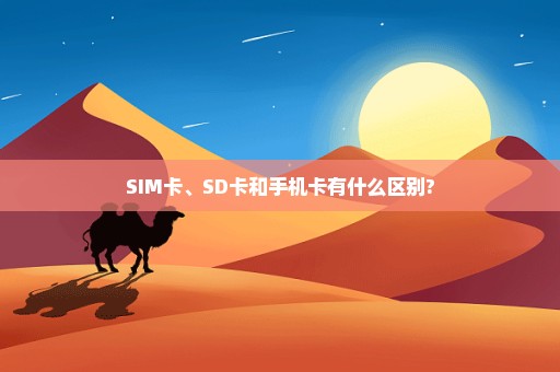 SIM卡、SD卡和手机卡有什么区别?