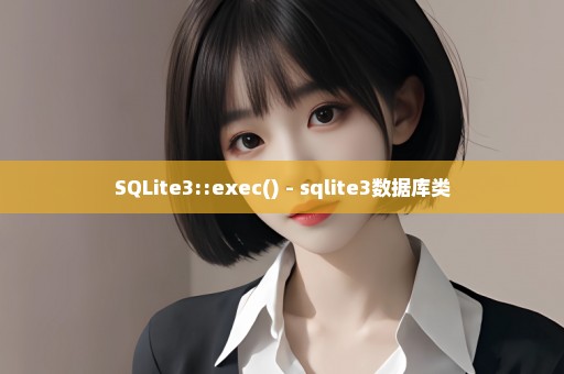 SQLite3::exec() - sqlite3数据库类