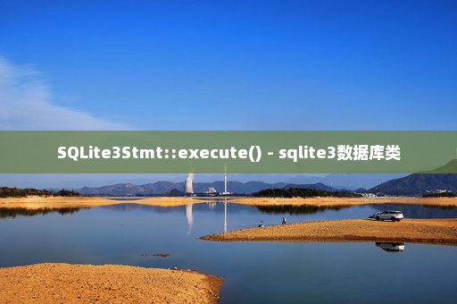 SQLite3Stmt::execute() - sqlite3数据库类