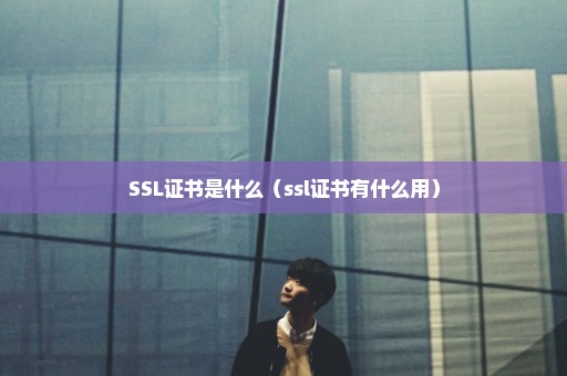 SSL证书是什么（ssl证书有什么用）