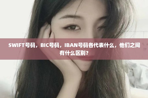 SWIFT号码，BIC号码，IBAN号码各代表什么，他们之间有什么区别？