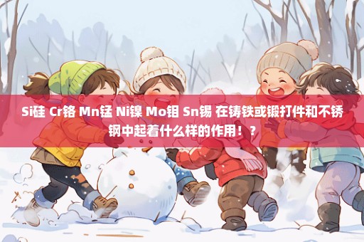 Si硅 Cr铬 Mn锰 Ni镍 Mo钼 Sn锡 在铸铁或锻打件和不锈钢中起着什么样的作用！？