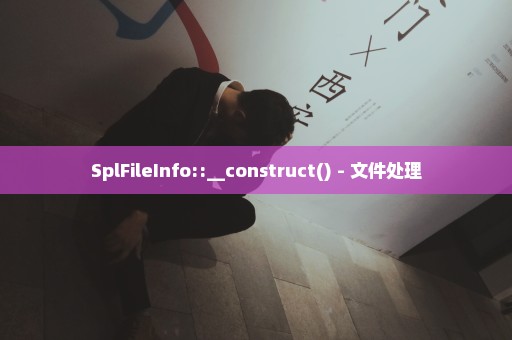SplFileInfo::__construct() - 文件处理