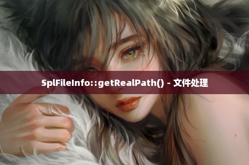SplFileInfo::getRealPath() - 文件处理