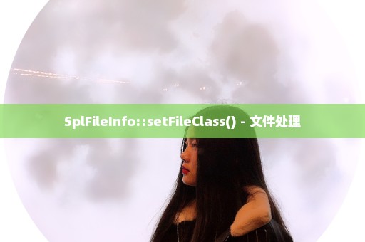 SplFileInfo::setFileClass() - 文件处理
