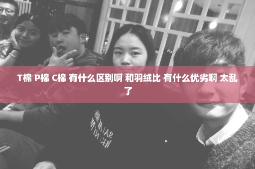 T棉 P棉 C棉 有什么区别啊 和羽绒比 有什么优劣啊 太乱了