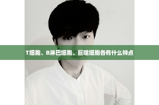 T细胞、B淋巴细胞、巨噬细胞各有什么特点