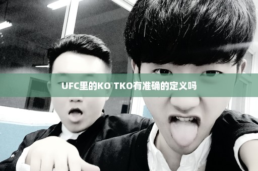 UFC里的KO TKO有准确的定义吗