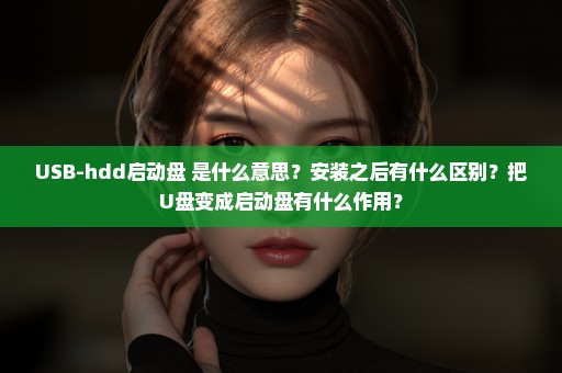 USB-hdd启动盘 是什么意思？安装之后有什么区别？把U盘变成启动盘有什么作用？