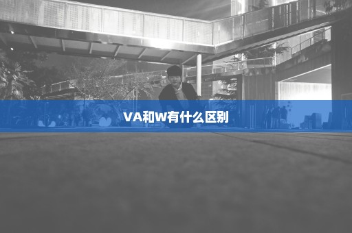VA和W有什么区别