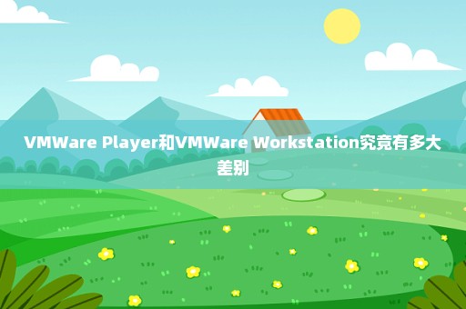 VMWare Player和VMWare Workstation究竟有多大差别