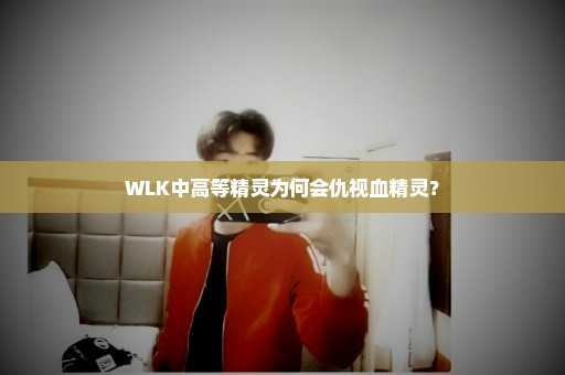 WLK中高等精灵为何会仇视血精灵？