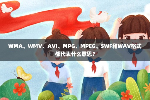 WMA、WMV、AVI、MPG、MPEG、SWF和WAV格式都代表什么意思？