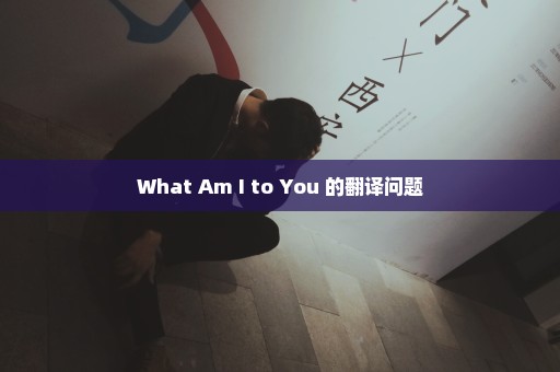 What Am I to You 的翻译问题